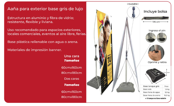 Araña Exterior Gris