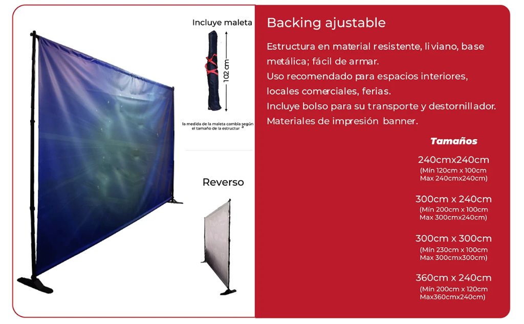 Backing Ajustable