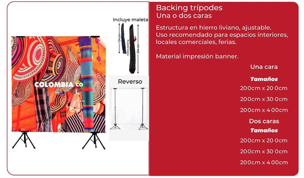 Backing Trípode