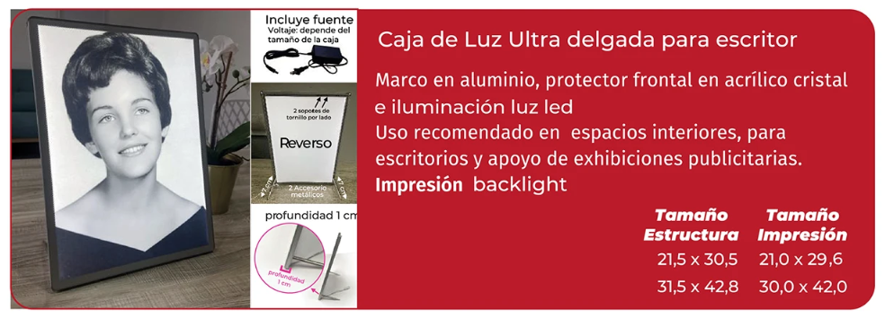 Caja de Luz Ultra Delgada para Escritorio