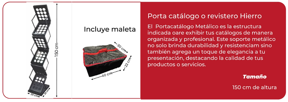 Porta Catálogo o Revistero Hierro