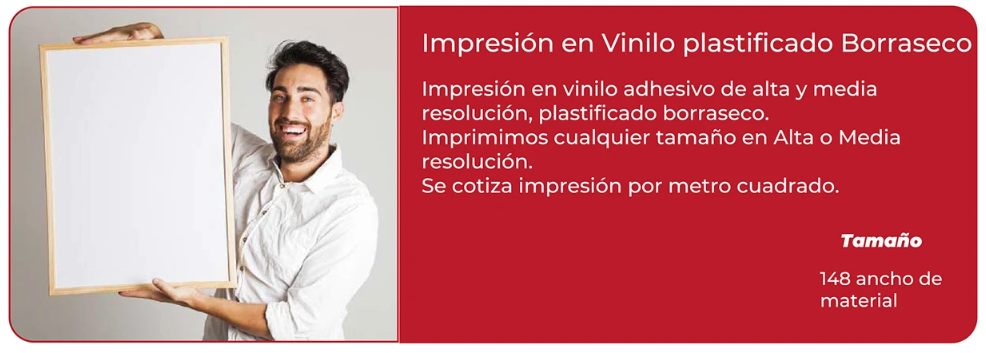Impresión en Vinilo Plastificado Borraseco